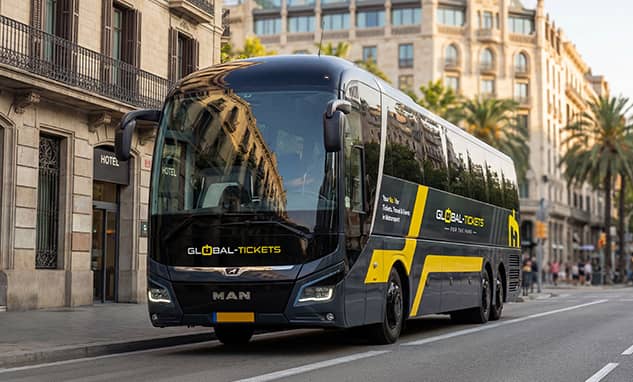 Global-Tickets Shuttlebus in der Stadt für MotoGP Reisen